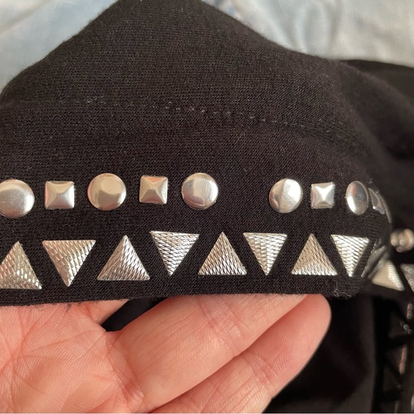 y2k McBling Bebe Hooded Bedazzled Longline Pullover Sport Sweater Dress ✨ - Picture 8 of 12